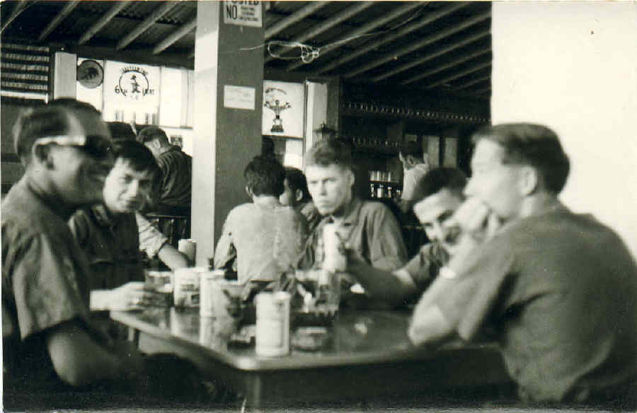 Crewmen at the Villa Bar